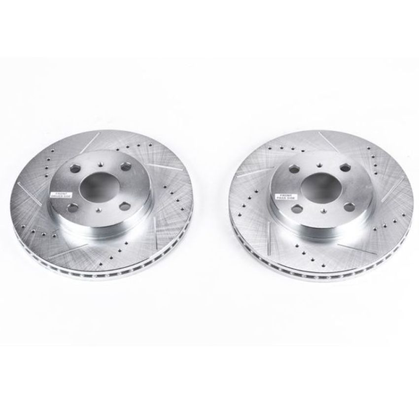 PowerStop JBR1110XPR PowerStop Evolution Performance Drilled, Slotted & Plated Brake Rotor Pair