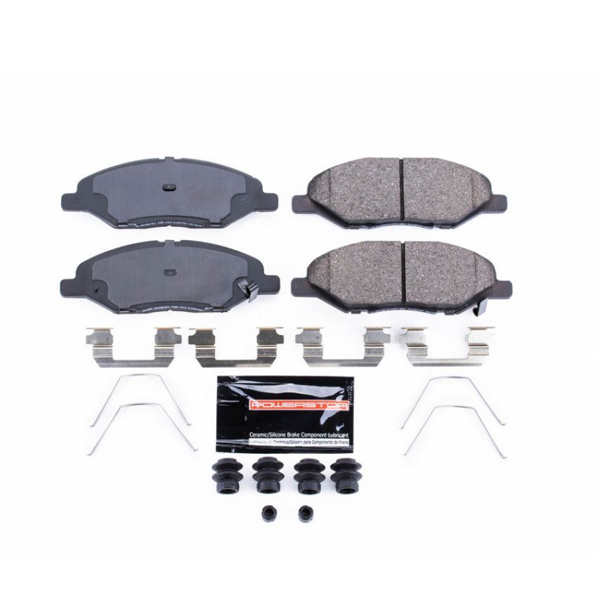PowerStop Z23-1345 PowerStop - Z23 Daily Driver Carbon-Fiber Ceramic Brake Pads with Hardware Kit