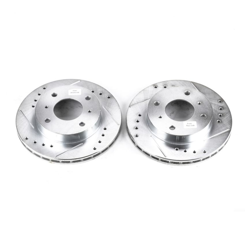 PowerStop JBR502XPR PowerStop Evolution Performance Drilled, Slotted & Plated Brake Rotor Pair