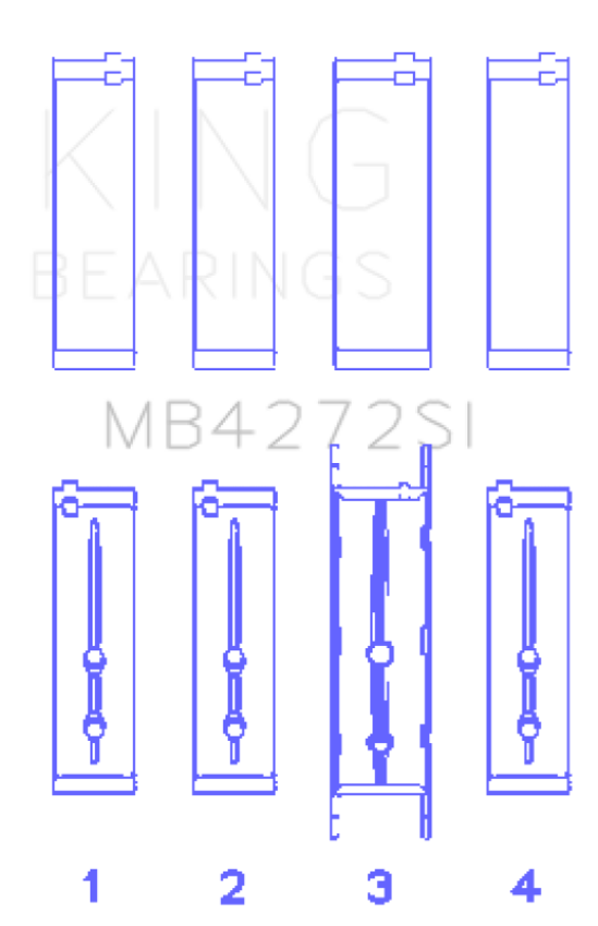 King Holden Alloytec 175/190 Crankshaft Main Bearing Set