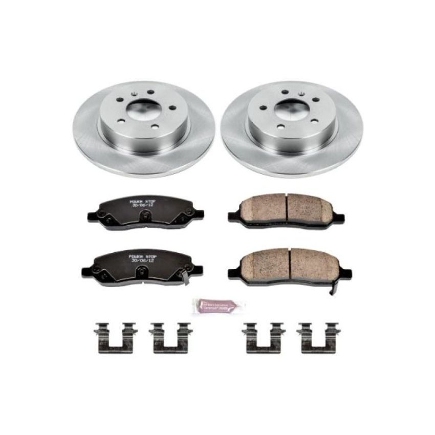 PowerStop KOE4658 OE Stock Replacement Low-Dust Ceramic Brake Pad and Rotor Kit
