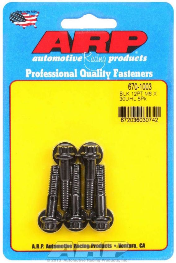 ARP ARP670-1003 Bolt Kit - 12pt. (5) 6mm x 1.00 x 30mm