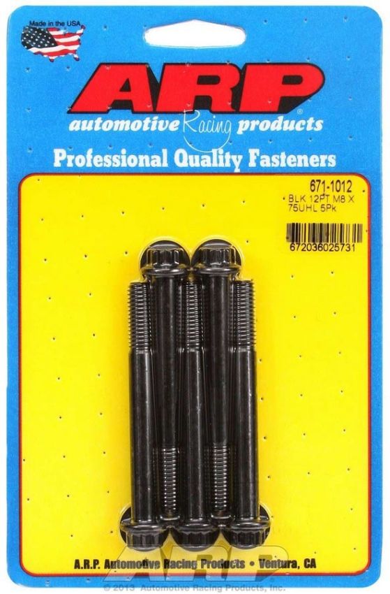 ARP ARP671-1012 Bolt Kit - 12pt. (5) 8mm x 1.25 x 75mm