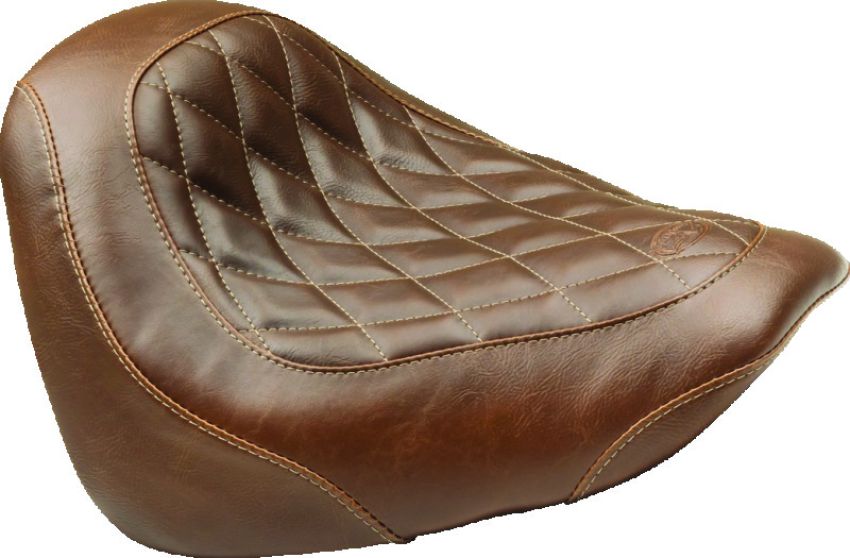Mustang Motorcycle 83018 Mustang 18-21 Harley Fat Bob Wide Tripper Passenger Seat Diamond Stitch - Black