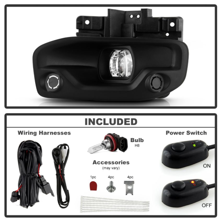 SPYDER 9051043 OEM Style Fog Lights W/Universal Switch