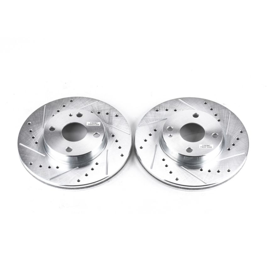 PowerStop JBR579XPR PowerStop Evolution Performance Drilled, Slotted & Plated Brake Rotor Pair