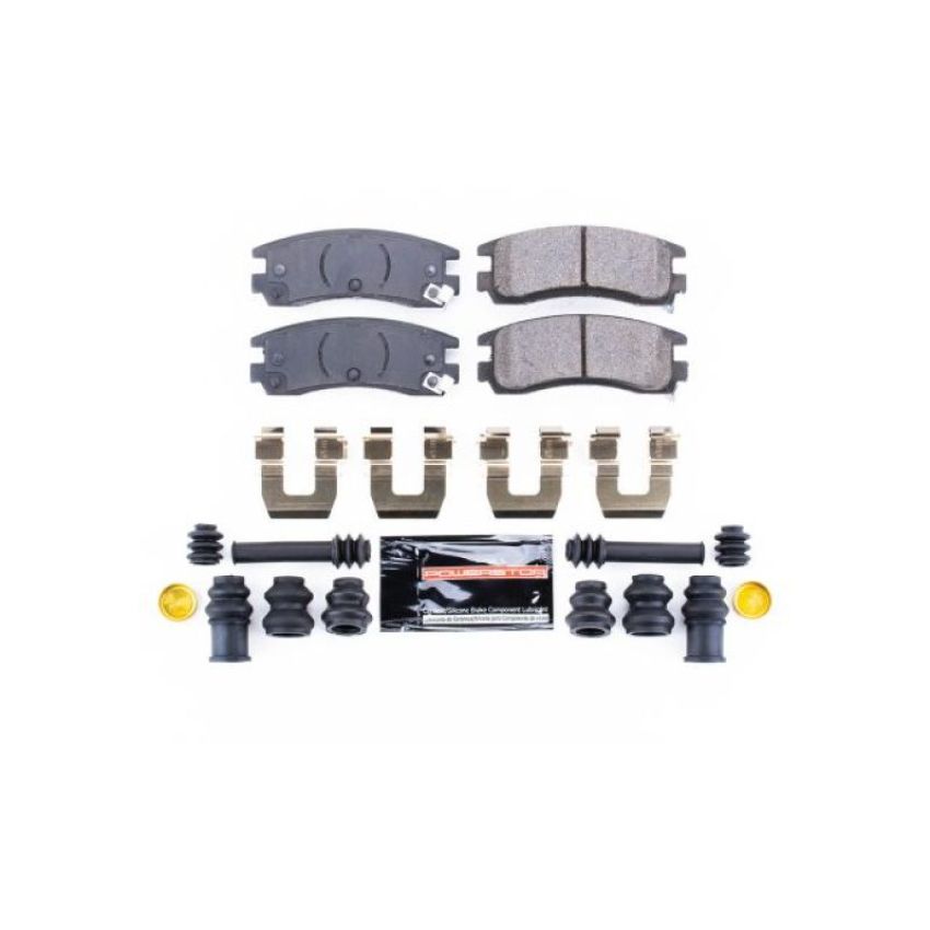 PowerStop Z23-714 PowerStop - Z23 Daily Driver Carbon-Fiber Ceramic Brake Pads with Hardware Kit