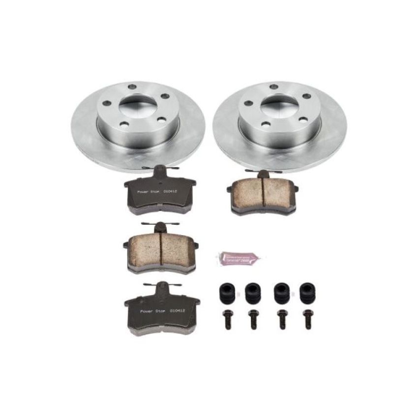 PowerStop KOE584 OE Stock Replacement Low-Dust Ceramic Brake Pad and Rotor Kit