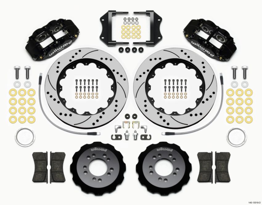 Wilwood 140-13019-D Narrow Superlite 6R Front Hat Kit 14.00in Drilled 2013-Up Ford Focus ST w/ Lines