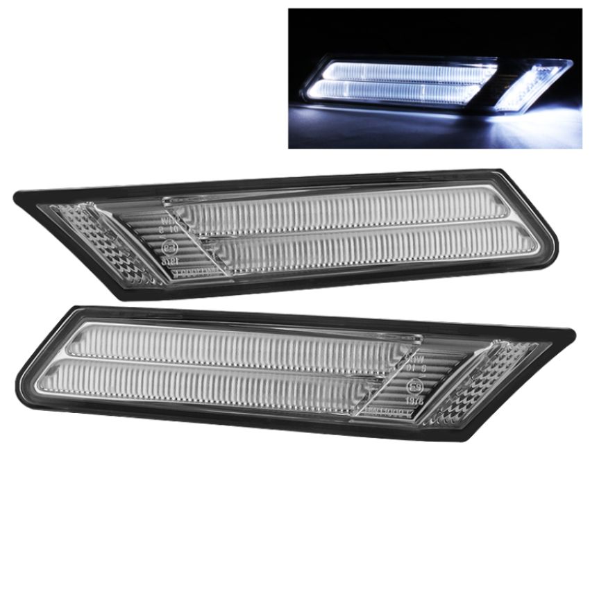 SPYDER 5075338 Xtune Porsche 911 997 05-07 Clear LED Bumper Lights Chrome SML-ON-P99705-CLED-C