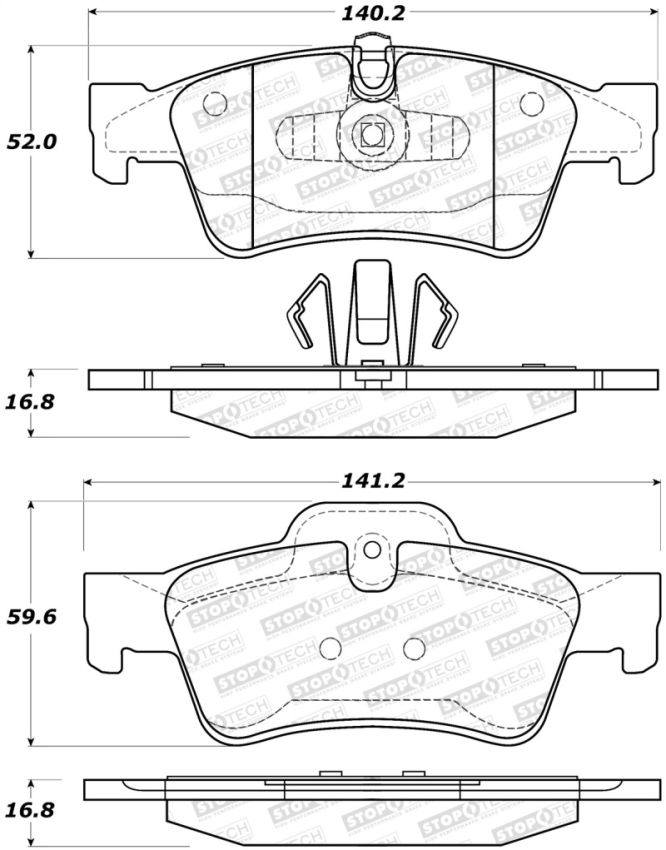 Stoptech 308.11220 Street Brake Pads