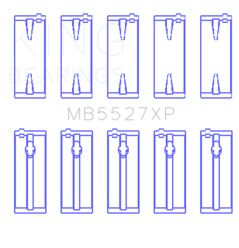 King Engine Bearings MB5527XPSTDX King Toyota 4AGE/4AGZE 16V 1.6L (Size STDX) Performance Main Bearing Set