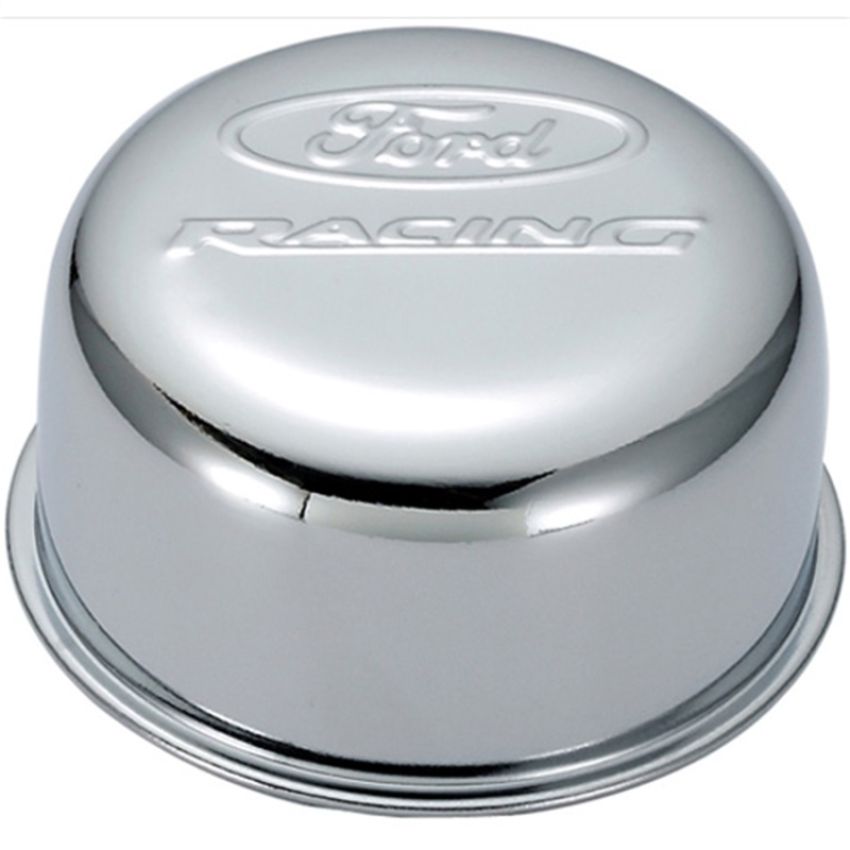FORD FRD302-200 Chrome Steel Breather W/Ford Racing Logo
