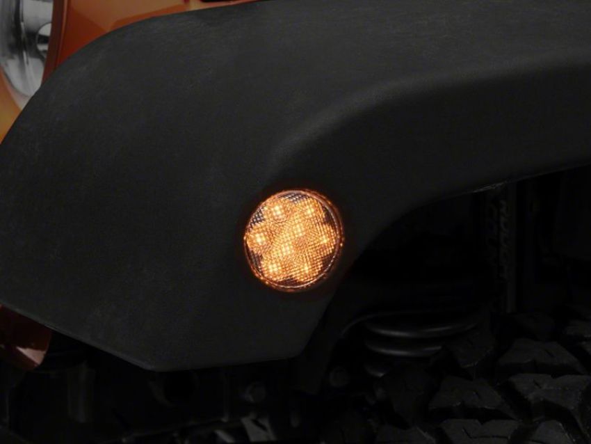 Raxiom J119946 07-18 Jeep Wrangler JK Axial Series LED Side Marker Lights- Clear