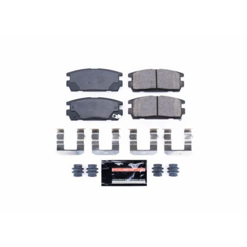 PowerStop Z23-1275 PowerStop - Z23 Daily Driver Carbon-Fiber Ceramic Brake Pads with Hardware Kit