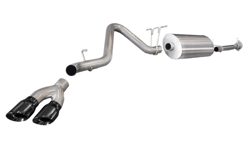 CORSA Performance 14794BLK Corsa 11-12 Chevrolet Silverado Crew Cab/Std. Bed 2500 6.0L V8 Black Sport Cat-Back Exhaust