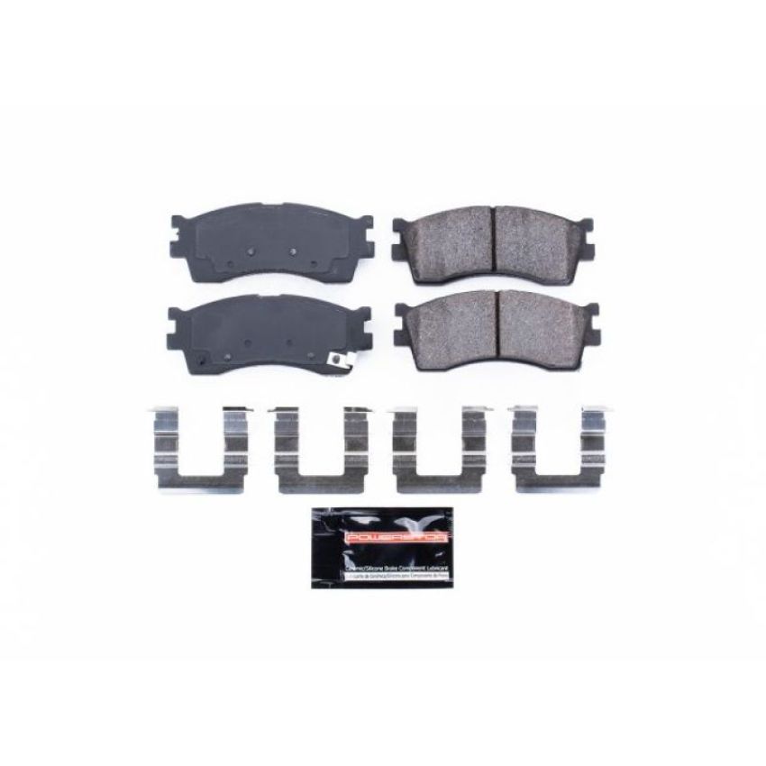 PowerStop Z23-889 PowerStop - Z23 Daily Driver Carbon-Fiber Ceramic Brake Pads with Hardware Kit