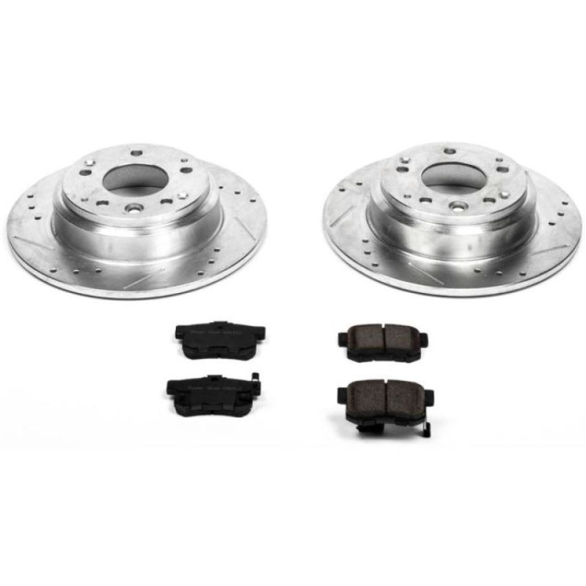PowerStop K3153 Z23 Daily Driver Carbon-Fiber Ceramic Brake Pad and Drilled & Slotted Rotor Kit