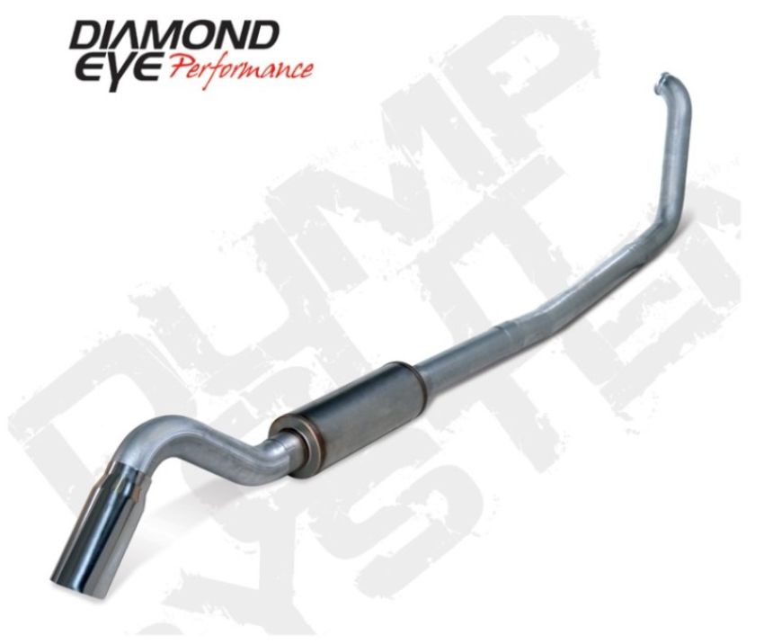 Diamond Eye Performance K4319S-TD Diamond Eye KIT 4in TB SGL SS: TURN DOWN 00-03 FORD 7.3L F250/F350