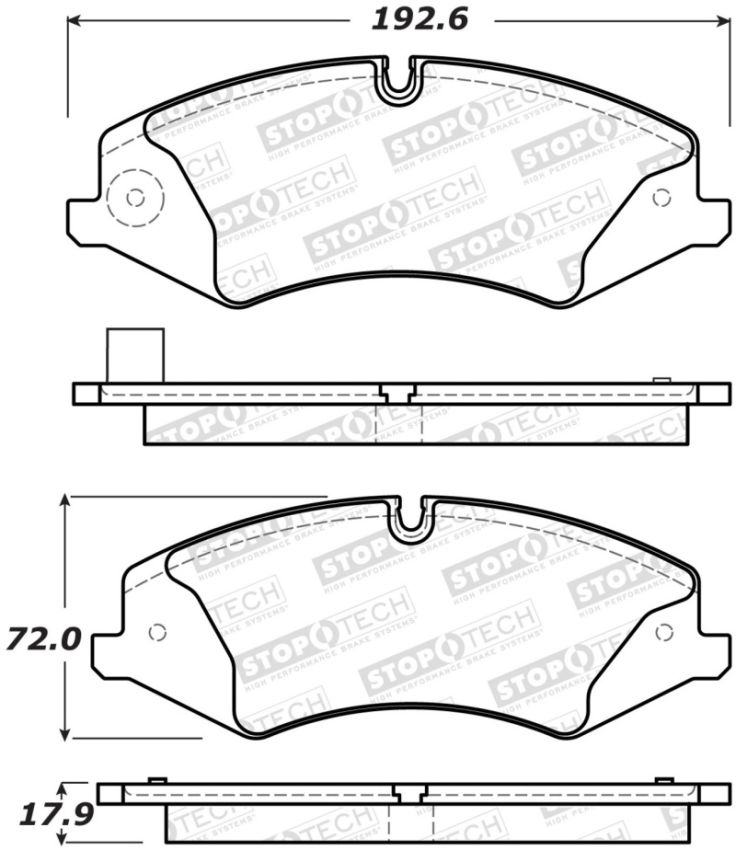 Stoptech 308.14790 Street Brake Pads - Rear