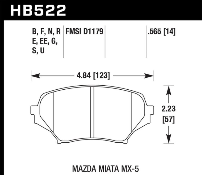 Hawk Performance HB522D.565 ER-1 Disc Brake Pad