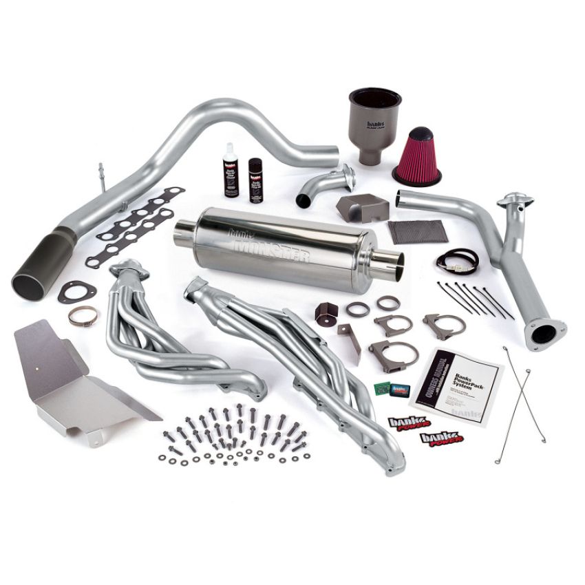 Banks Power 49131-B 99-04 Ford 6.8L Truck (No EGR) PowerPack System - SS Single Exhaust w/ Black Tip