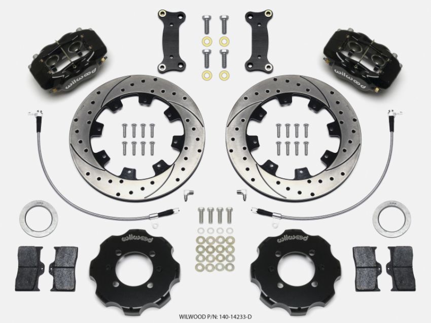 Wilwood 140-14233-D Forged Dynalite Front Hat Kit 12.19in Drilled 2016-Up Mazda MX5 Miata w/ Lines