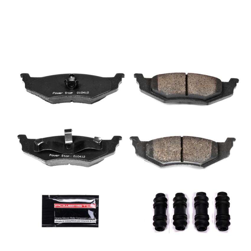 PowerStop Z23-641 PowerStop - Z23 Daily Driver Carbon-Fiber Ceramic Brake Pads with Hardware Kit