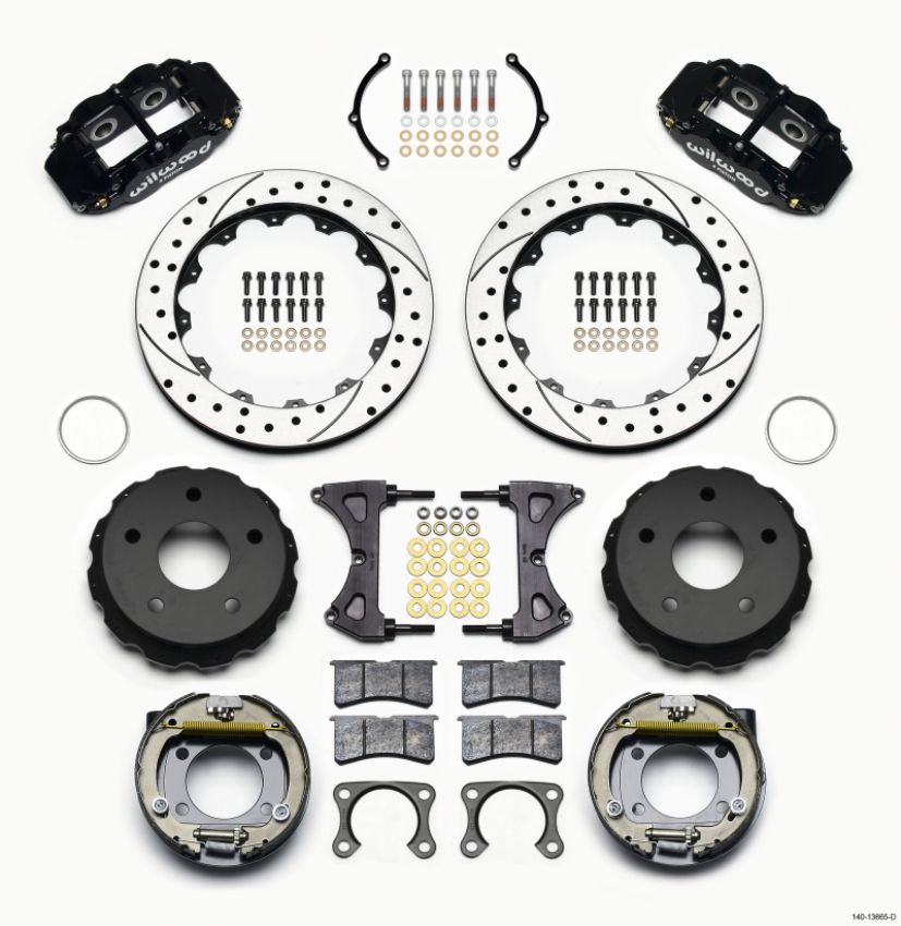 Wilwood 140-13665-D Narrow Superlite 4R Rear P-Brk Kit 12.88in Drilled Big Ford New 2.38in Off Bronco 5 x 5.50