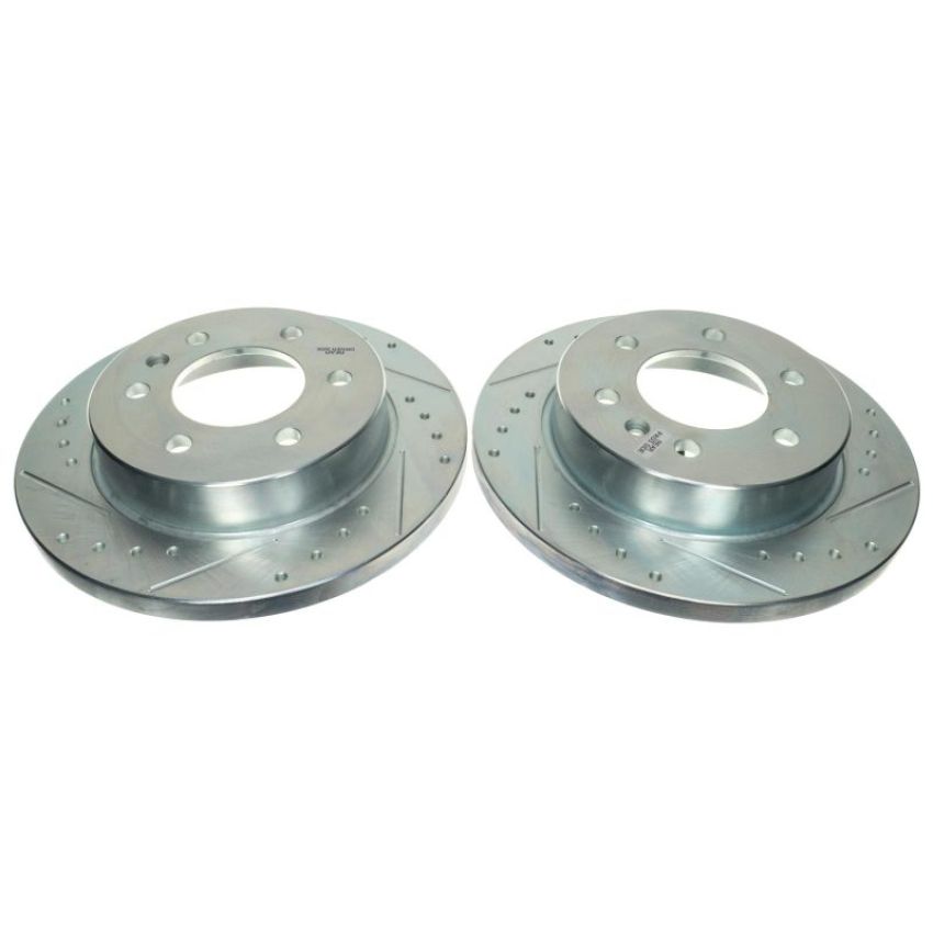 PowerStop EBR1822XPR PowerStop Evolution Performance Drilled, Slotted & Plated Brake Rotor Pair