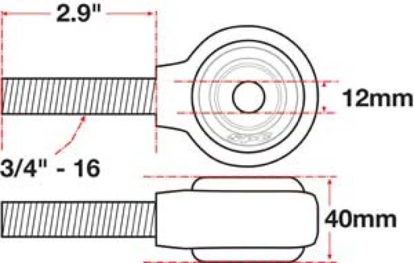 SPECIALTY PRODUCTS COMPANY 15753 XAXIS ROD END BALL JOINT