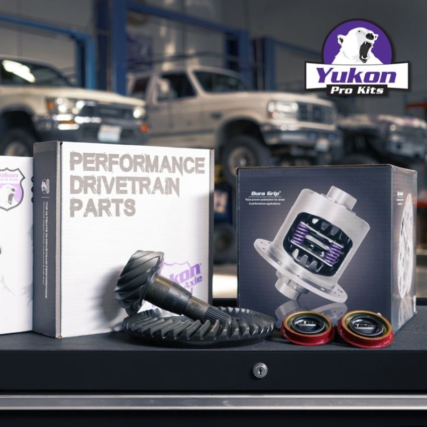 Yukon Gear & Axle YGK2196 Yukon 8.25in CHY 4.11 Rear Ring & Pinion Install Kit Positraction 1.618in ID Axle Bearings