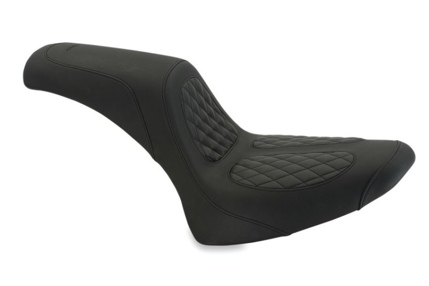 Mustang Motorcycle 76891 Mustang 84-06 Harley Standard Rear Tire Fastback 1PC Seat - Black