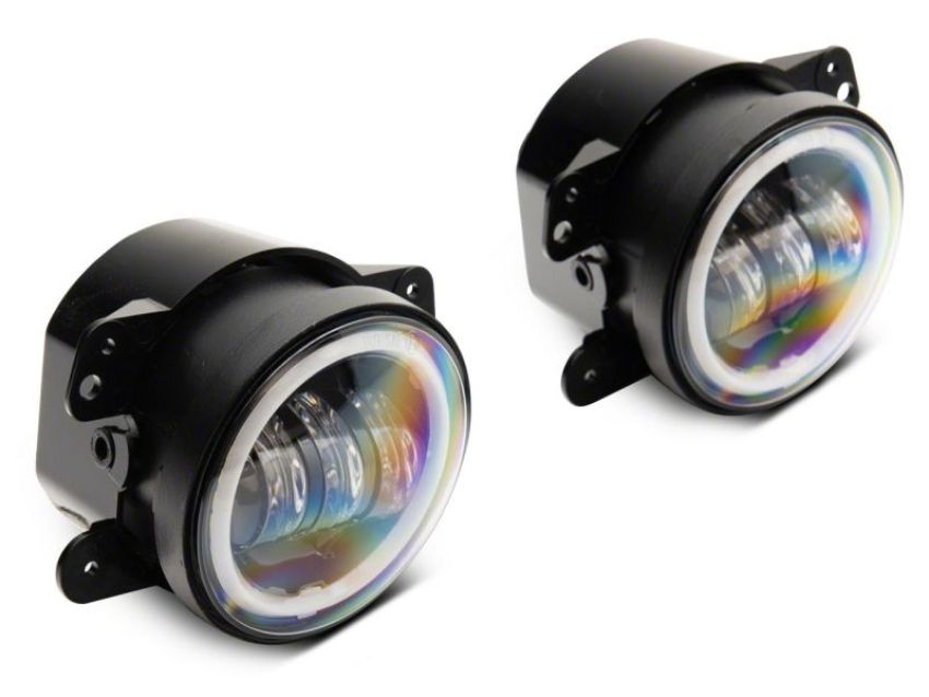 Raxiom J141994 07-18 Jeep Wrangler JK Axial Series Halo LED Fog Lights- Amber