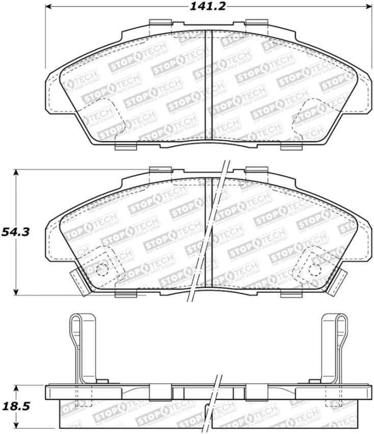 Stoptech 308.04960 Street Brake Pads