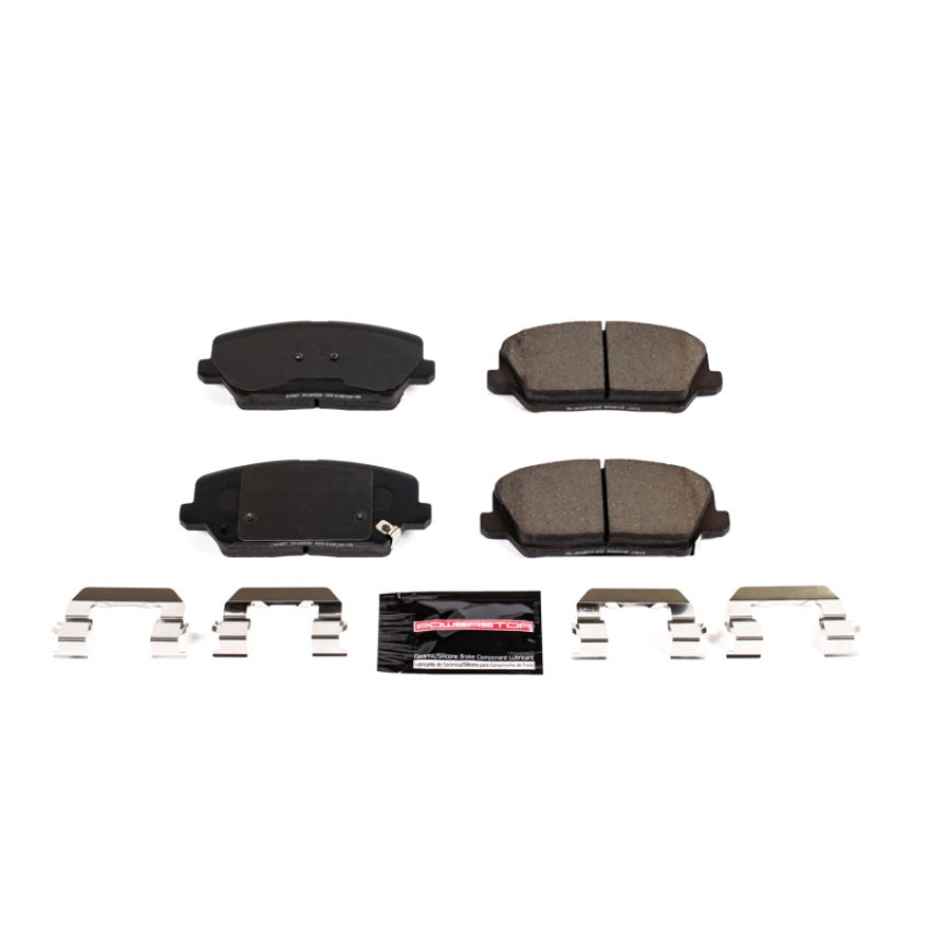 PowerStop Z23-1827 PowerStop - Z23 Daily Driver Carbon-Fiber Ceramic Brake Pads with Hardware Kit