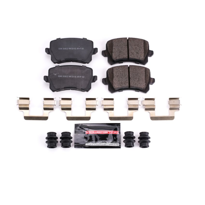 PowerStop Z23-1348 PowerStop - Z23 Daily Driver Carbon-Fiber Ceramic Brake Pads with Hardware Kit