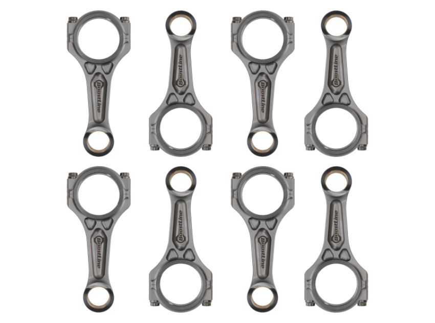 Boostline GM6418358 Connecting Rod Set, GM Duramax, 6.418 in. Length, ARP2000, Set of 8