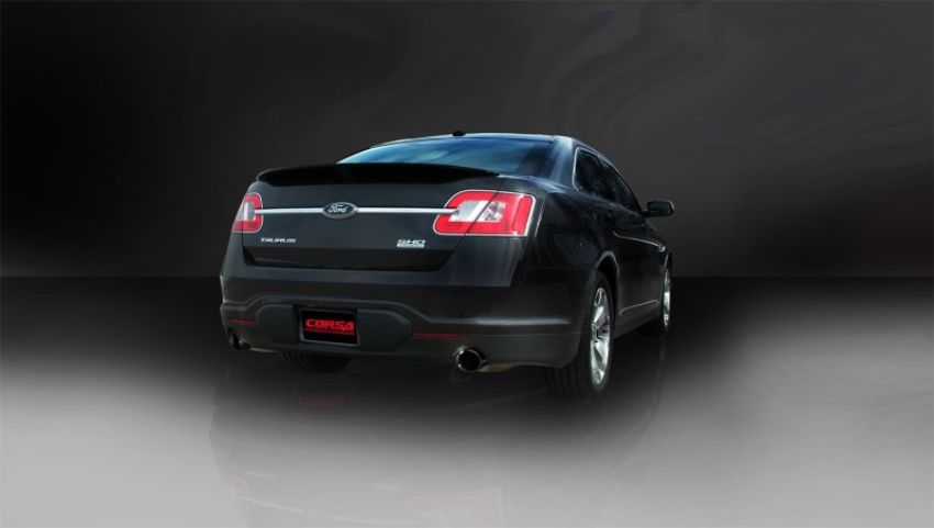 CORSA Performance 14315BLK Corsa 2010-2019 Ford Taurus SHO 3.5L V6 Turbo Sport Cat-Back Exhaust w/ Dual 4in Black Tips