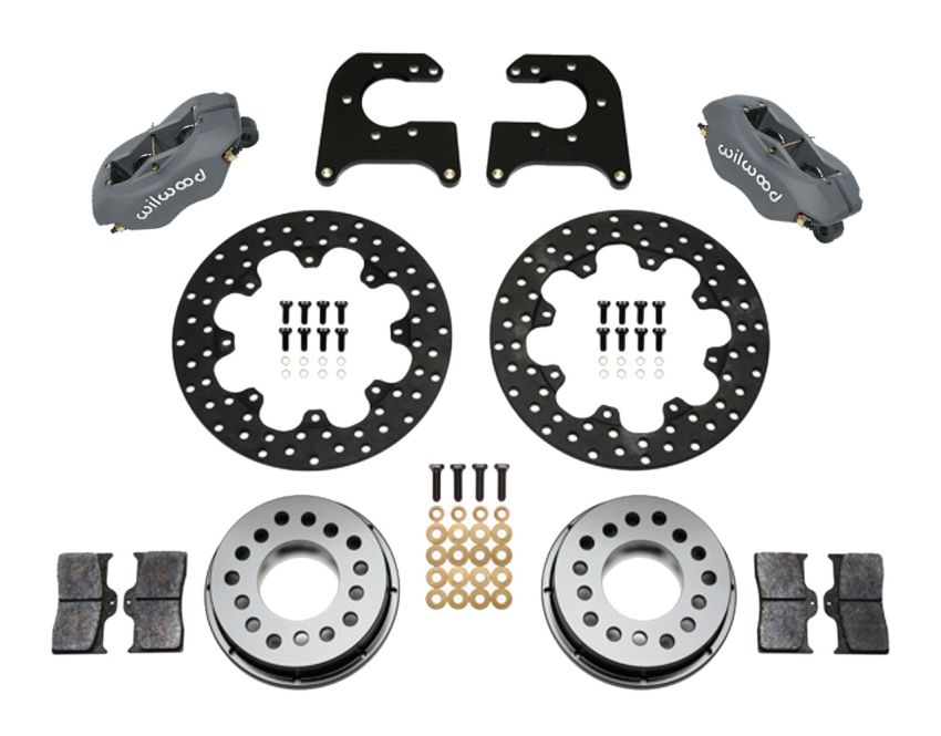 Wilwood 140-0260-BD Forged Dynalite Rear Drag Kit Drilled Rotor Mopar-Dana 2.36in Offset