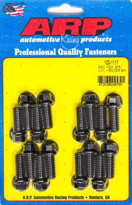 ARP ARP100-1117 Header Bolt Kit - 6pt. 3/8 x .875 UHL (16)