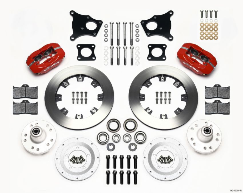 Wilwood 140-13395-R Forged Dynalite Front Kit 12.19in Red AMC 71-76 OE Disc w/o Bendix Brakes