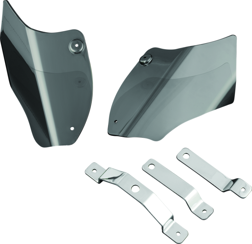 Kuryakyn 1186 Saddle Shields Heat Deflectors 00-17 Softail Smoke