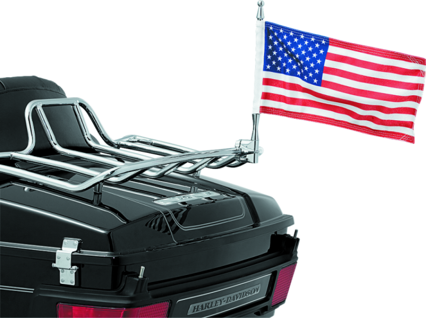 Kuryakyn 4254 Flag With Universal 1/2inch Vertical Mount Chrome