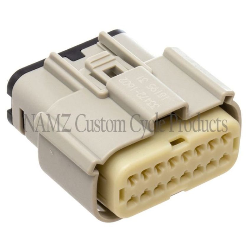 NAMZ NM-33472-1602 07-22 Glide Main Harness Molex MX-150 16-Position Female Connector - Grey (HD 72491-07GY)