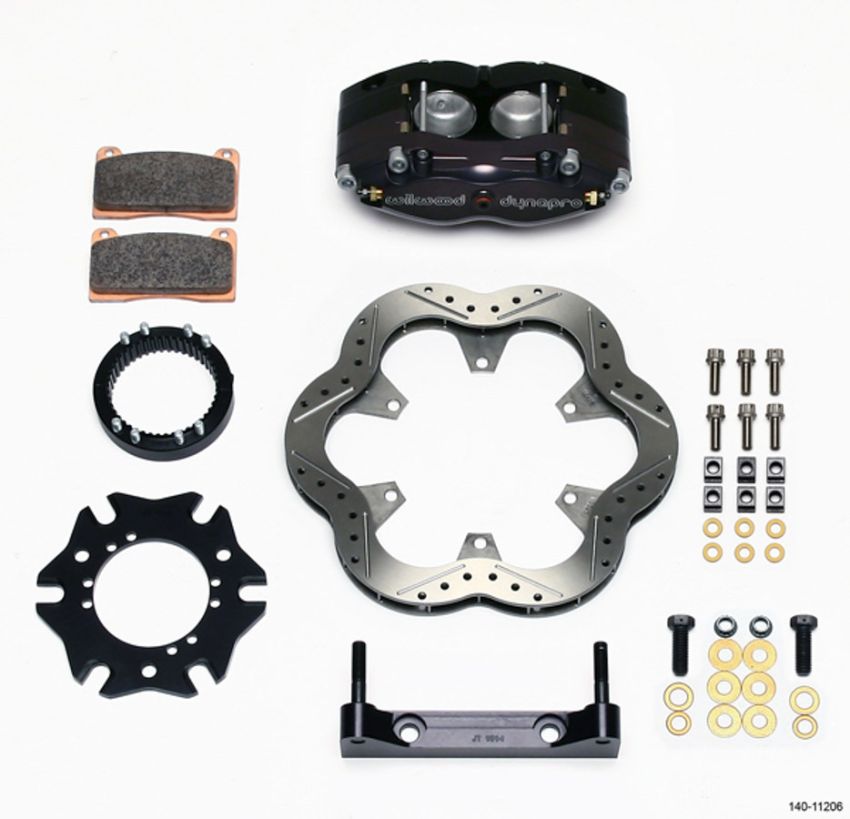 Wilwood 140-11206 Billet Narrow Dynalite Radial Mount Rear Inboard Sprint Kit 10.50in SuperAlloy Vented Rotor