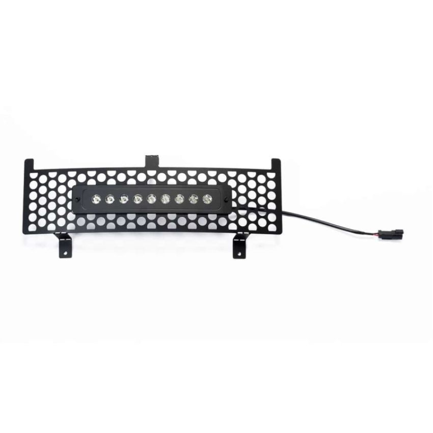 Putco 88195L 15-19 Chevy Silv HD SS Black Punch Design Bumper Grille Insert w/ Curved Flush 10in Light Bar