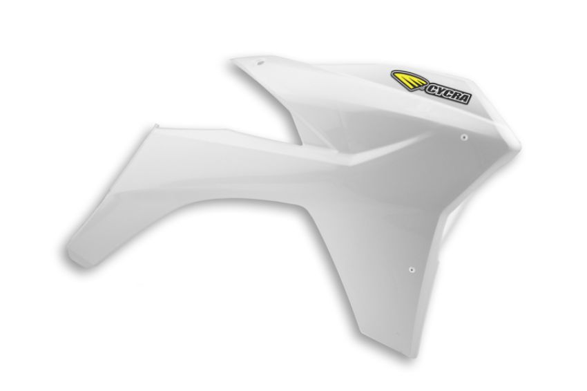 Cycra 1CYC-1896-42 11-13 KTM 125-500 SX/XC/SX-F/XC-F/XC-W/XCF-W/EXC-F Powerflow Radiator Shrouds - White