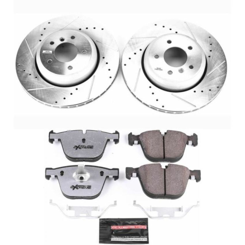 PowerStop K2940-26 Z26 Street Performance Ceramic Brake Pad and Drilled & Slotted Rotor Kit