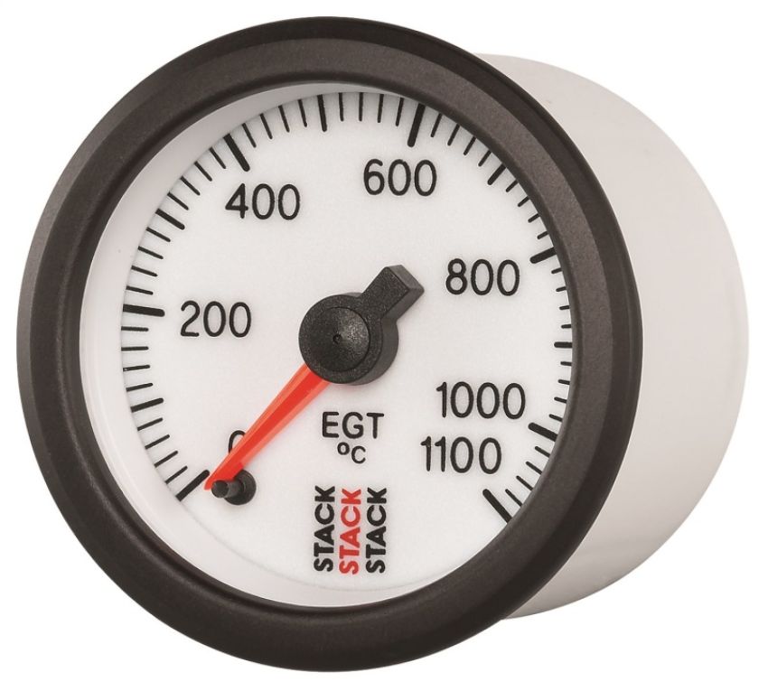 AutoMeter ST3363 Stack 52mm 0-1100 Deg C Pro Stepper Motor Exhaust Gas Temp Gauge - White